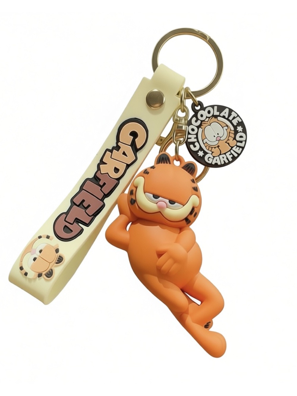 Paramount Languid Garfield Silicone Keychain Bag Charm